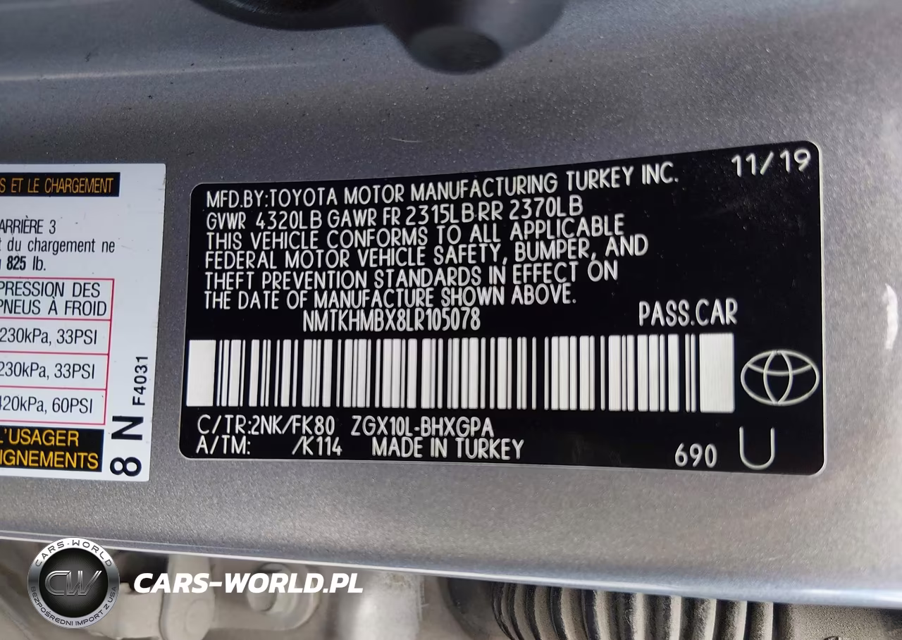 2020 Toyota C-Hr Xle VIN:NMTKHMBX8LR105078 - 9