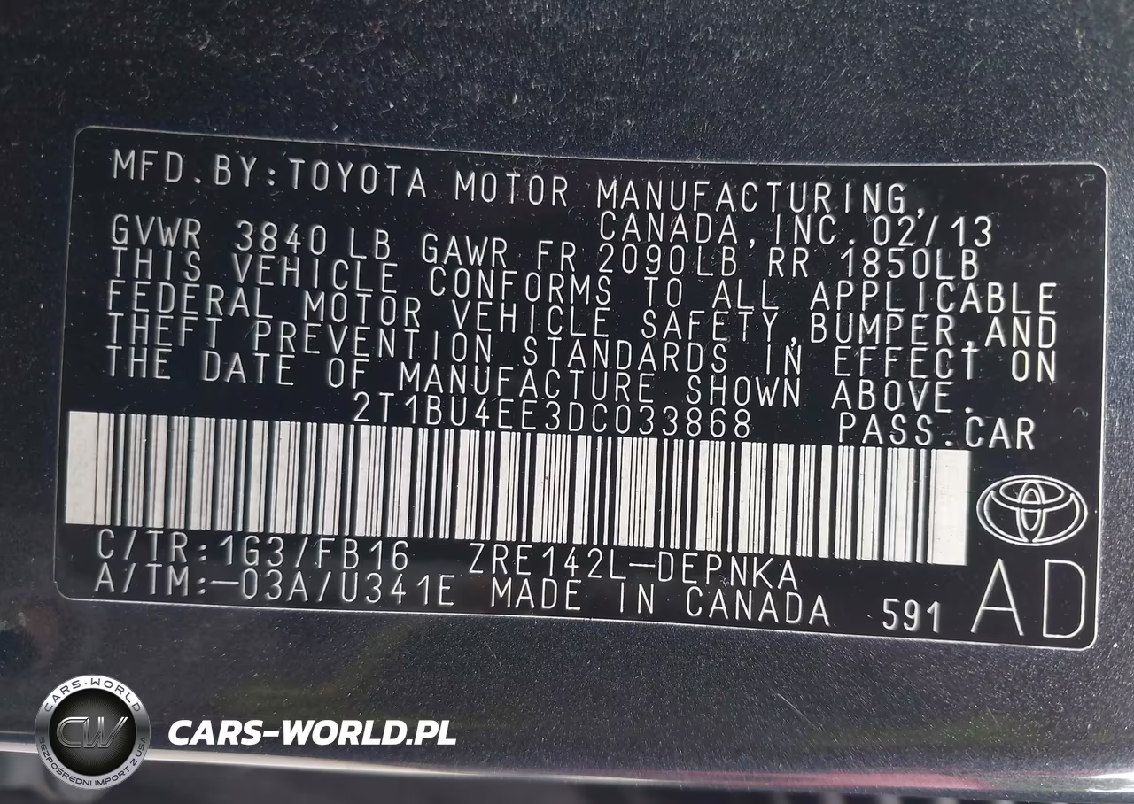 2013 Toyota Corolla Le VIN:2T1BU4EE3DC033868 - 9
