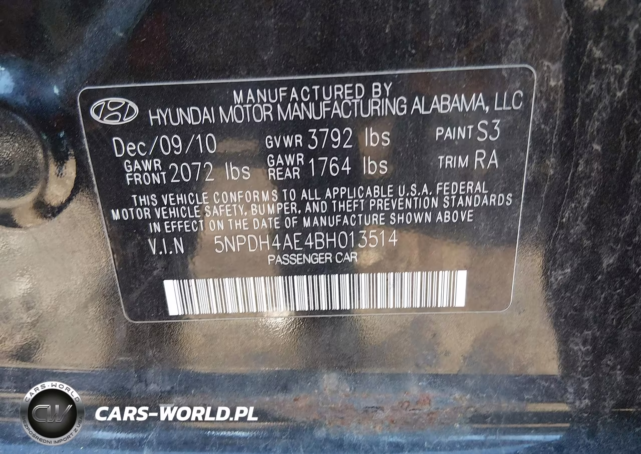 2011 Hyundai Elantra Gls VIN:5NPDH4AE4BH013514 - 9