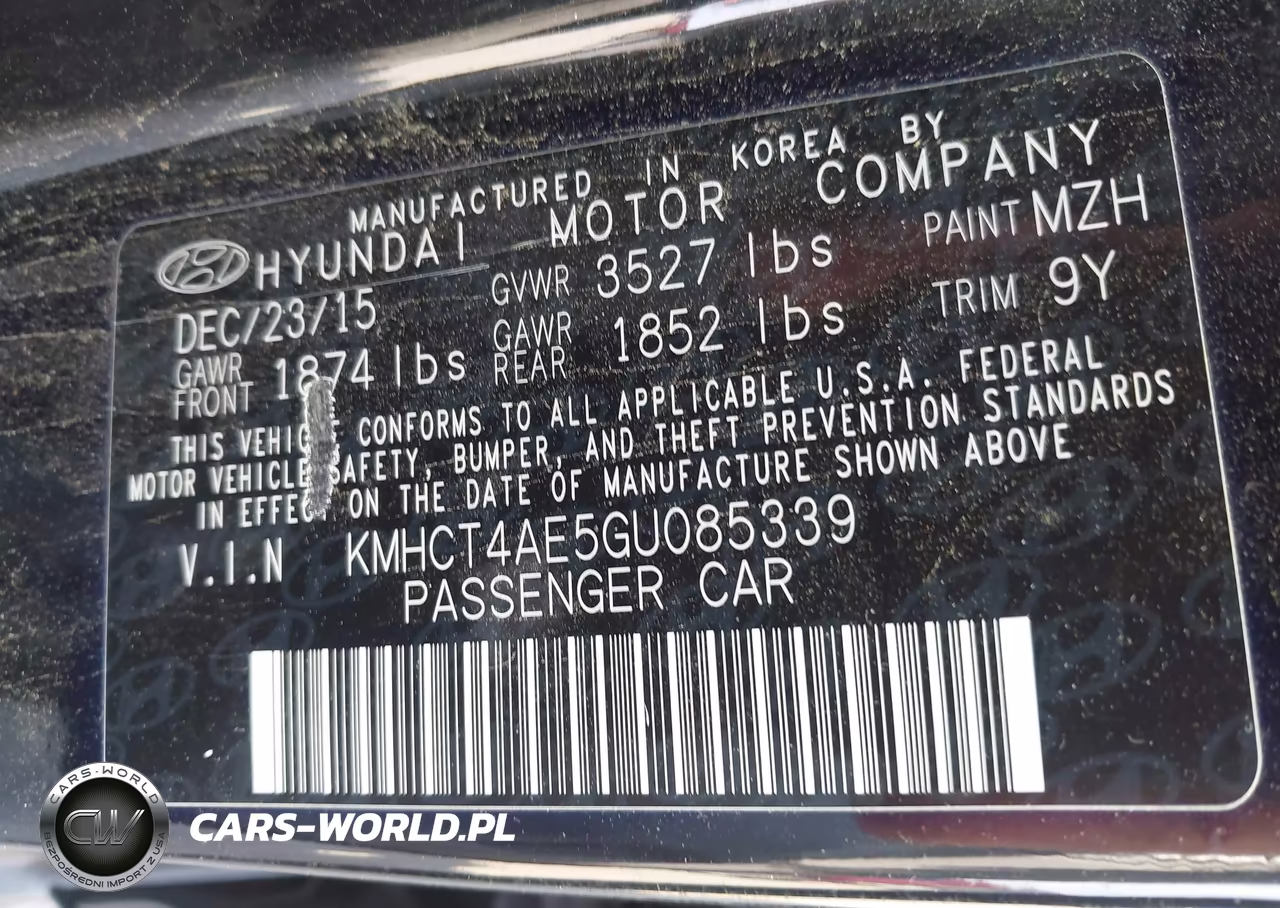 2016 Hyundai Accent Se VIN:KMHCT4AE5GU085339 - 9