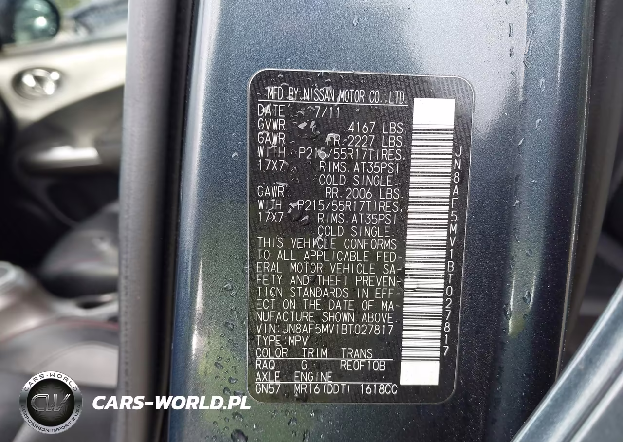 2011 Nissan Juke Sl VIN:JN8AF5MV1BT027817 - 9