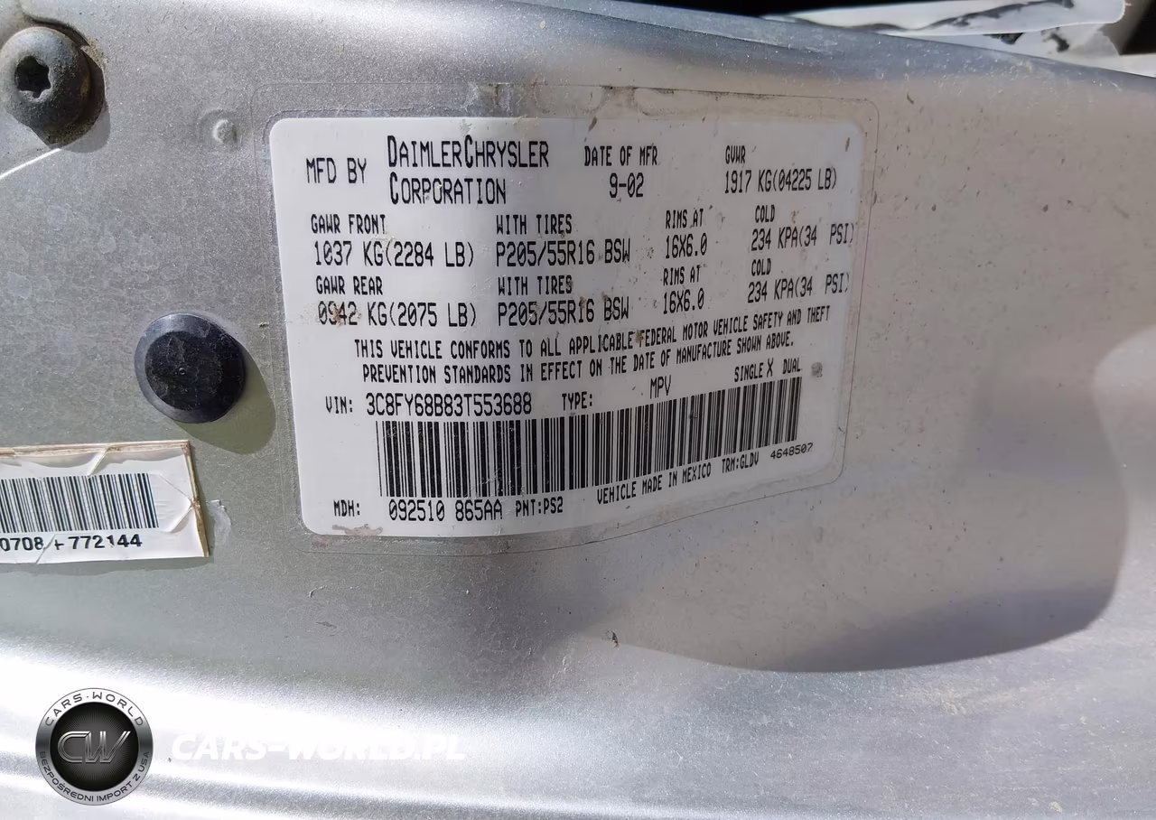 2003 Chrysler Pt Cruiser Limited VIN:3C8FY68B83T553688 - 9