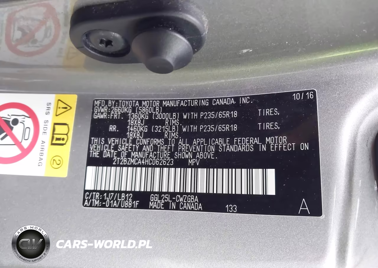 2017 Lexus Rx 350 VIN:2T2BZMCA4HC062623 - 9