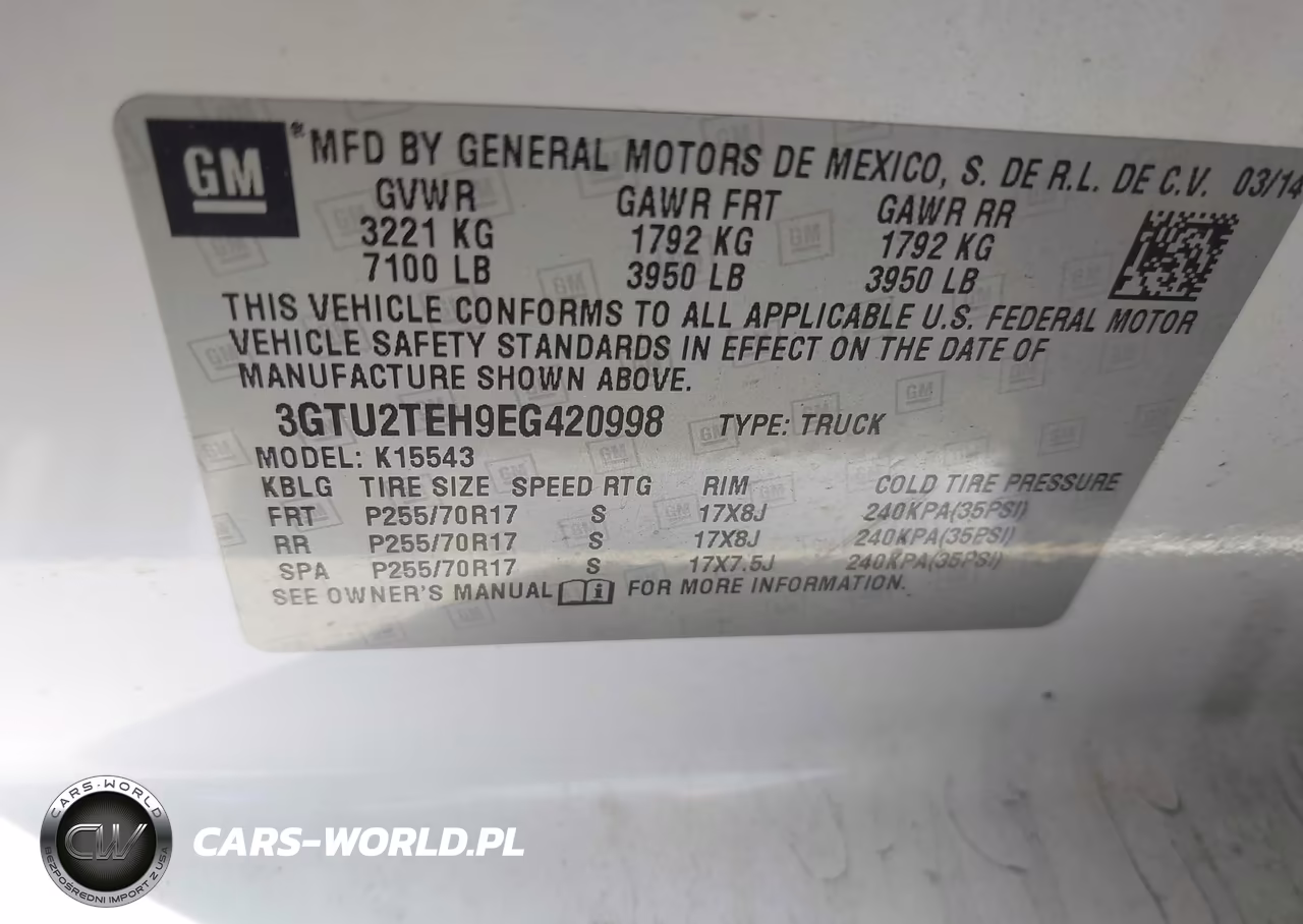 2014 GMC Sierra 1500 VIN:3GTU2TEH9EG420998 - 9