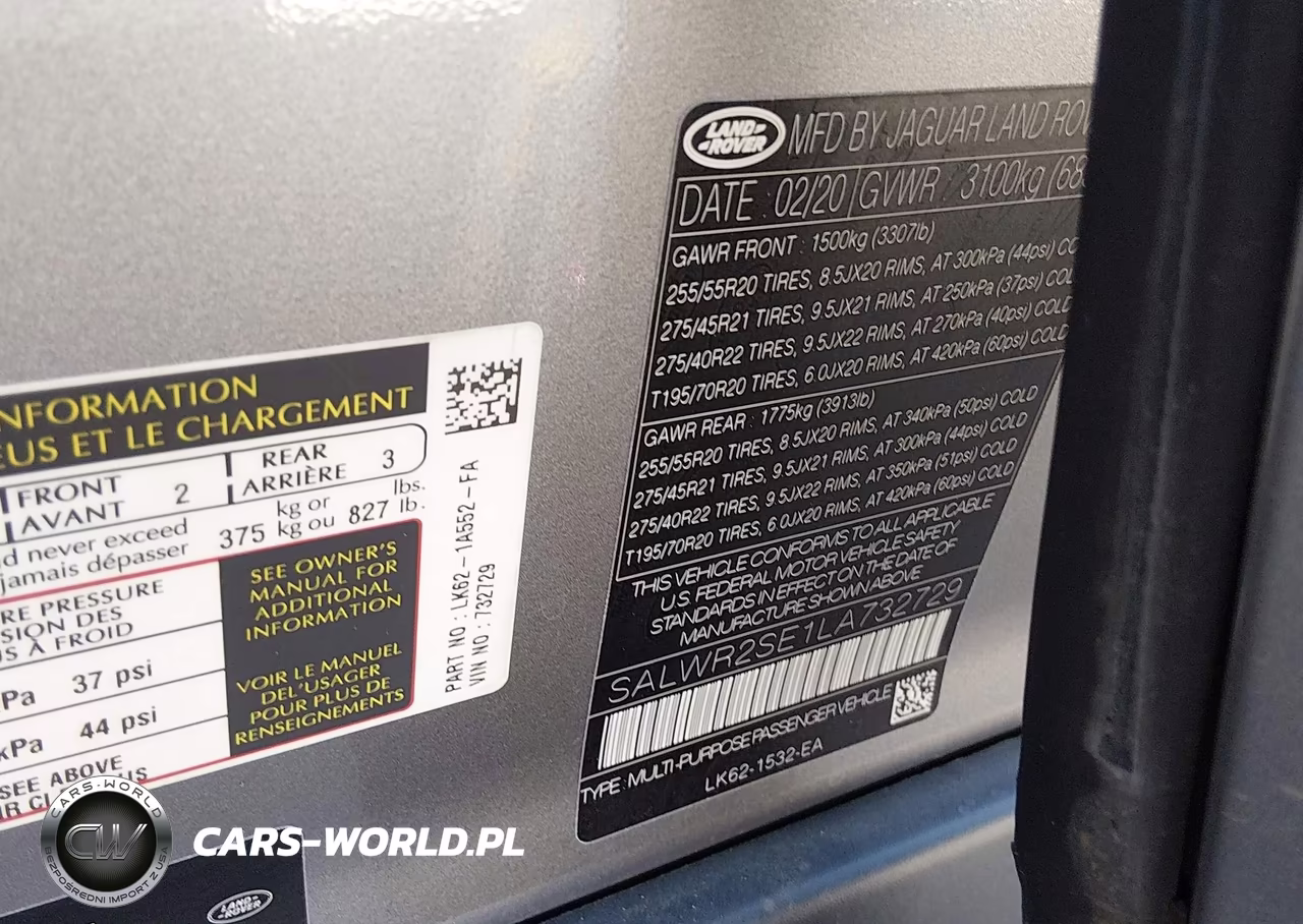 2020 Land Rover Range Rover Sport Hse Dynamic VIN:SALWR2SE1LA732729 - 9
