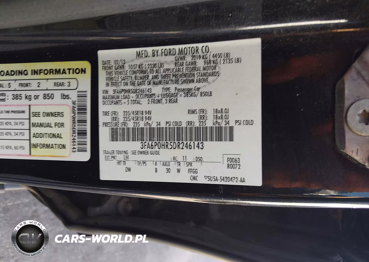 2013 Ford Fusion Se VIN:3FA6P0HR5DR246143 - 9