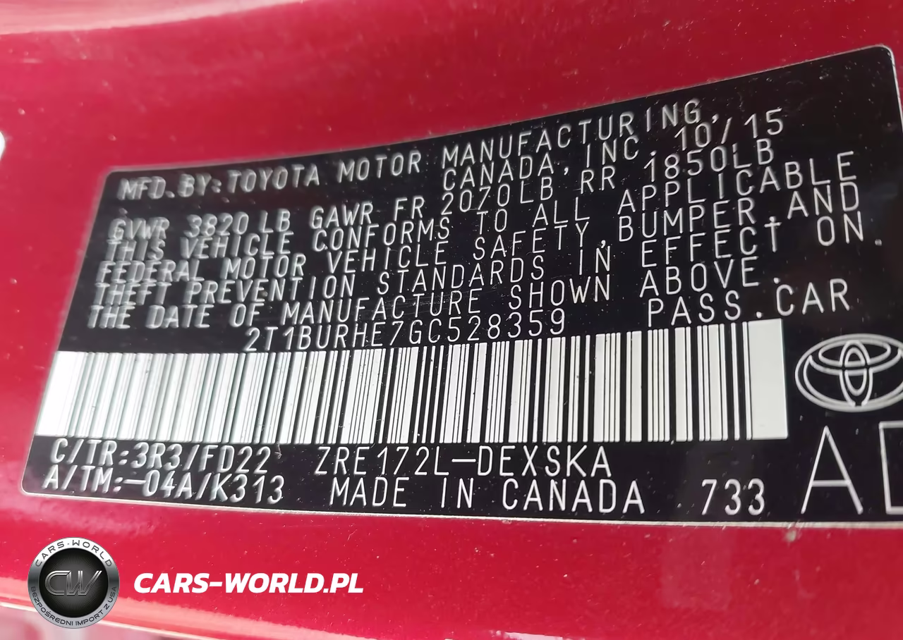 2016 Toyota Corolla S Plus VIN:2T1BURHE7GC528359 - 9