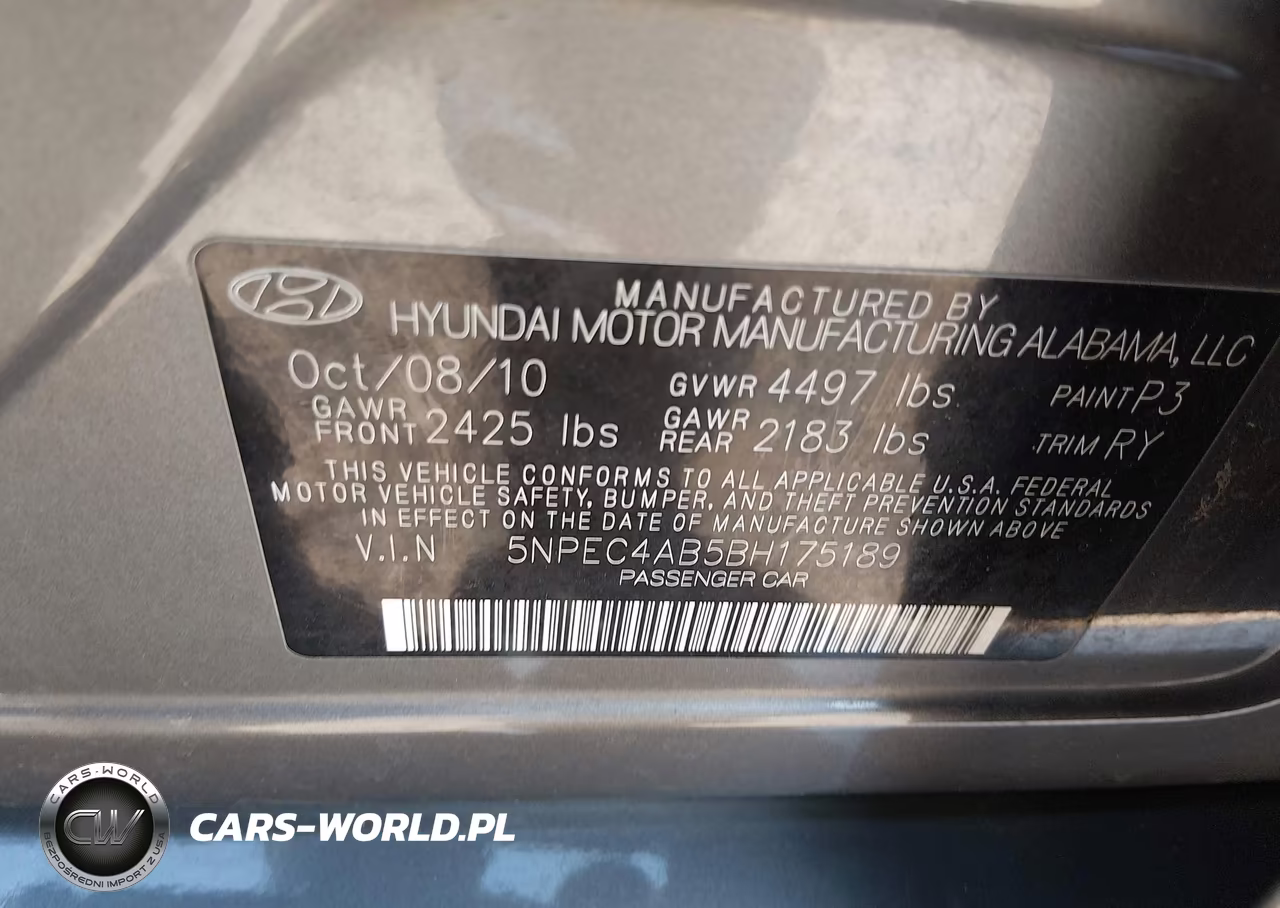 2011 Hyundai Sonata Limited 2.0T VIN:5NPEC4AB5BH175189 - 9