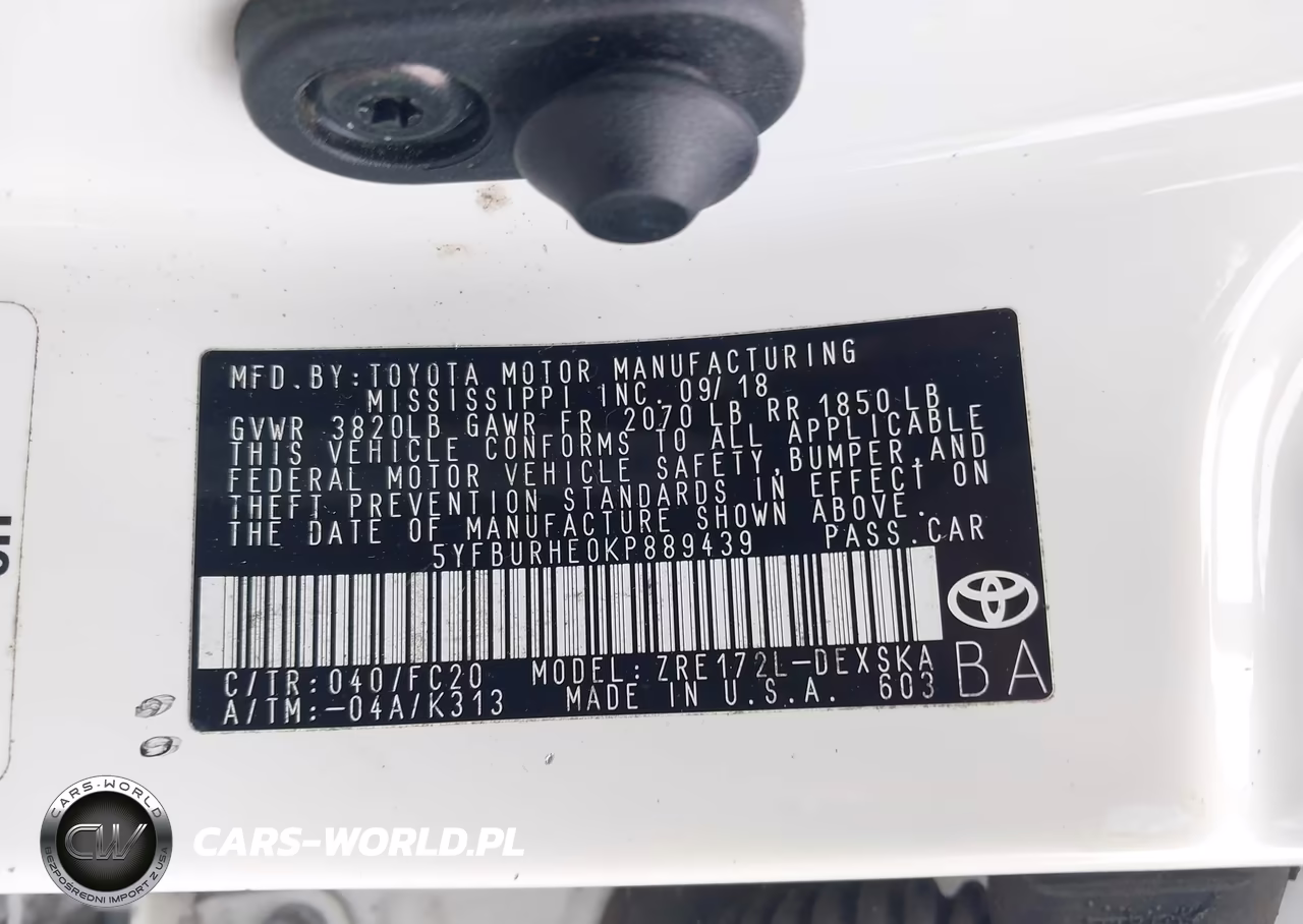 2019 Toyota Corolla Se VIN:5YFBURHE0KP889439 - 9