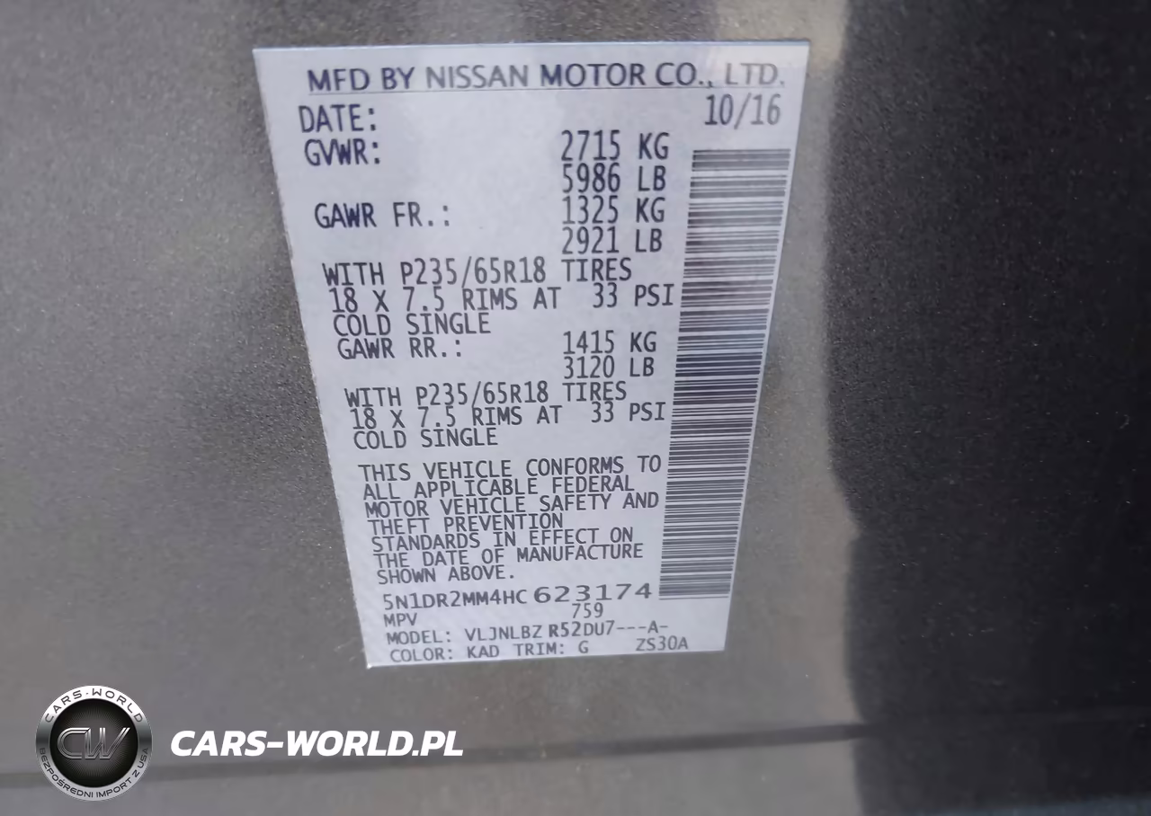 2017 Nissan Pathfinder S VIN:5N1DR2MM4HC623174 - 9