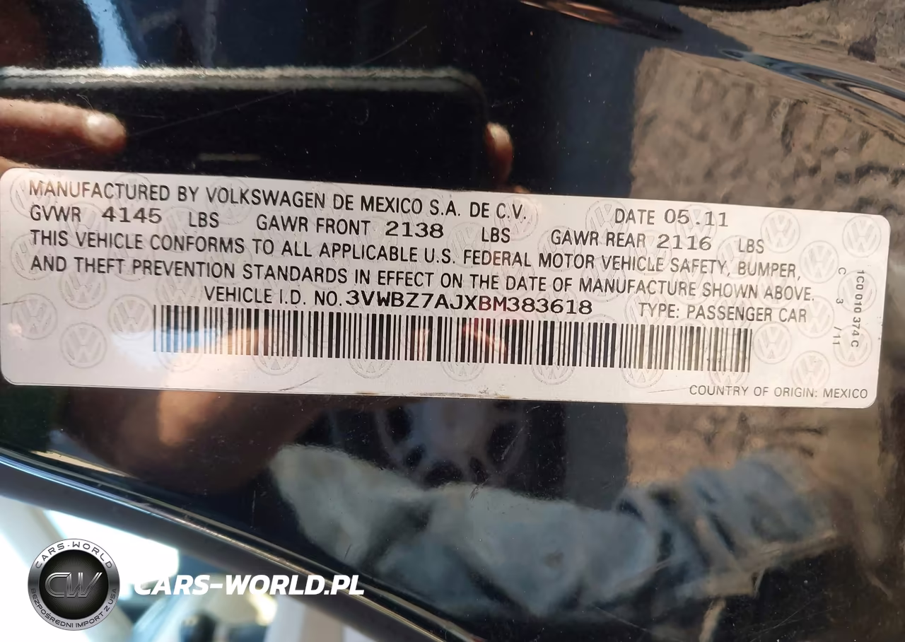 2011 Volkswagen Jetta 2.5L Se VIN:3VWBZ7AJXBM383618 - 9