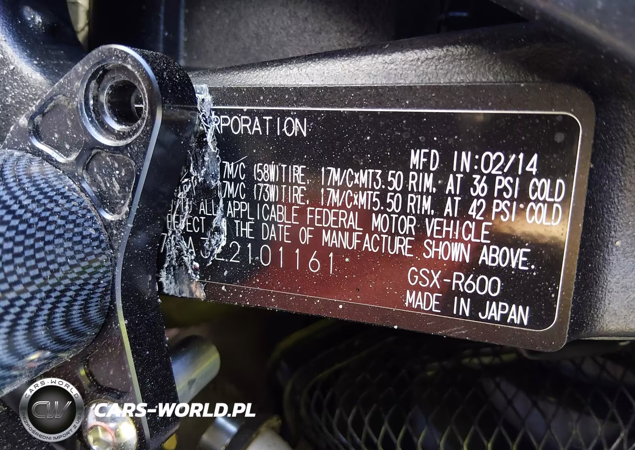 2014 Suzuki Gsx-R600 VIN:JS1GN7FA3E2101161 - 10