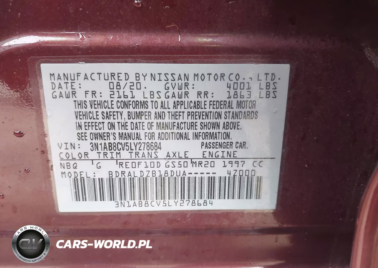 2020 Nissan Sentra Sv Xtronic Cvt VIN:3N1AB8CV5LY278684 - 9