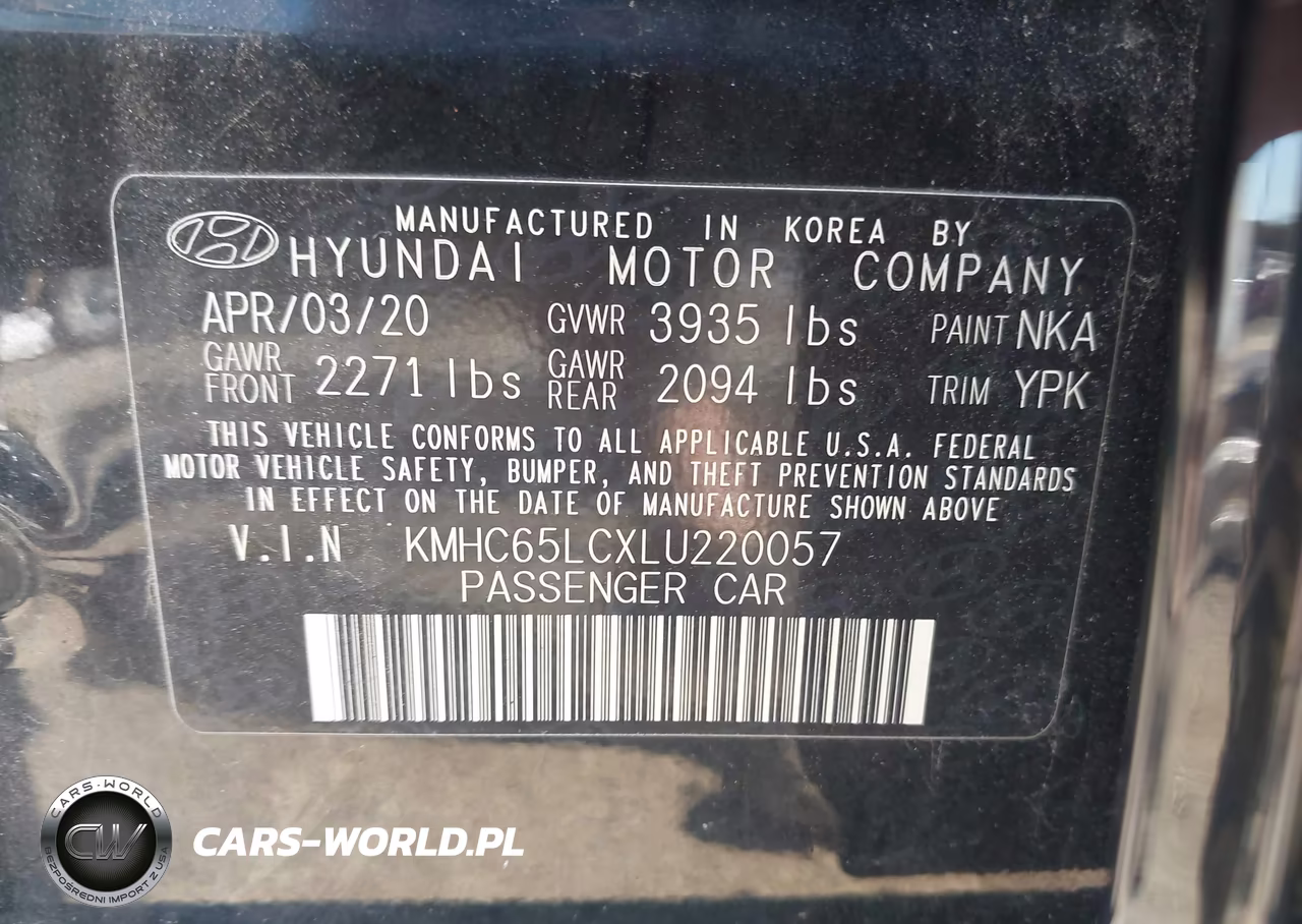 2020 Hyundai Ioniq Hybrid Blue VIN:KMHC65LCXLU220057 - 9