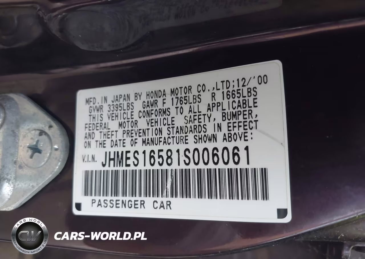 2001 Honda Civic Lx VIN:JHMES16581S006061 - 9