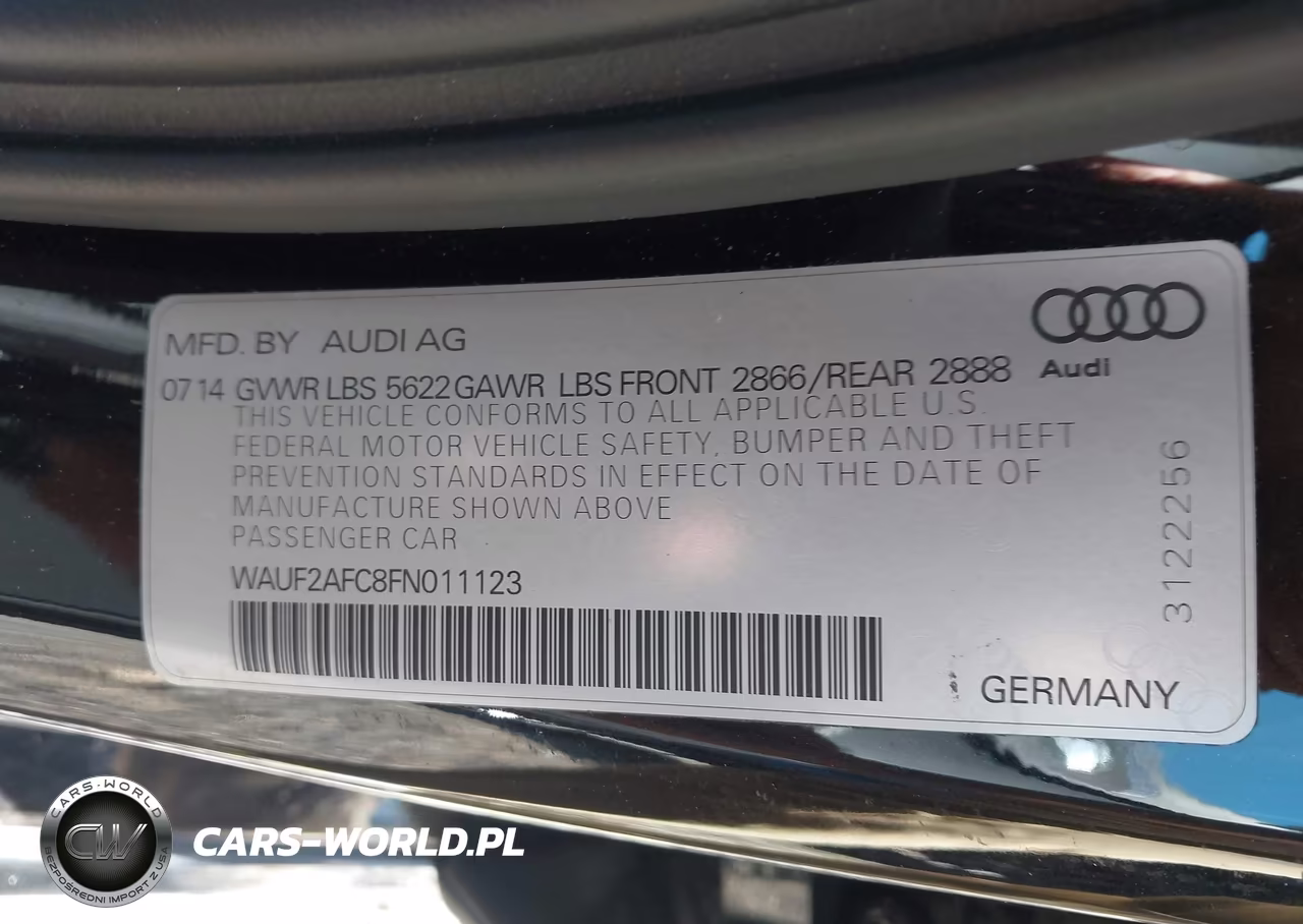2015 Audi S6 4.0T (S Tronic) (No Longer Orderable) VIN:WAUF2AFC8FN011123 - 9