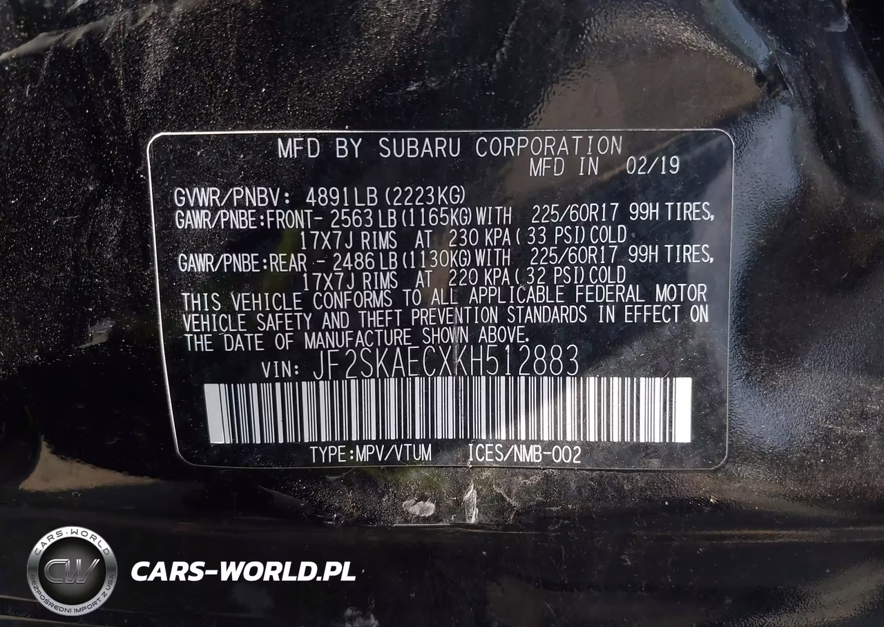 2019 Subaru Forester Premium VIN:JF2SKAECXKH512883 - 9