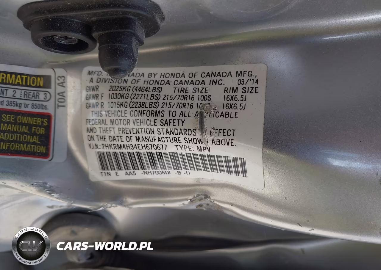 2014 Honda Cr-V Lx VIN:2HKRM4H34EH670677 - 9