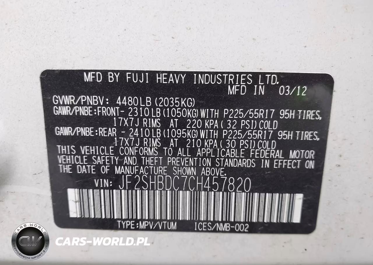 2012 Subaru Forester 2.5X Premium VIN:JF2SHBDC7CH457820 - 9