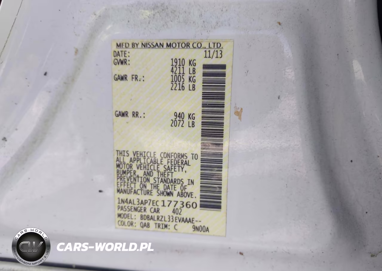 2014 Nissan Altima 2.5 S VIN:1N4AL3AP7EC177360 - 9