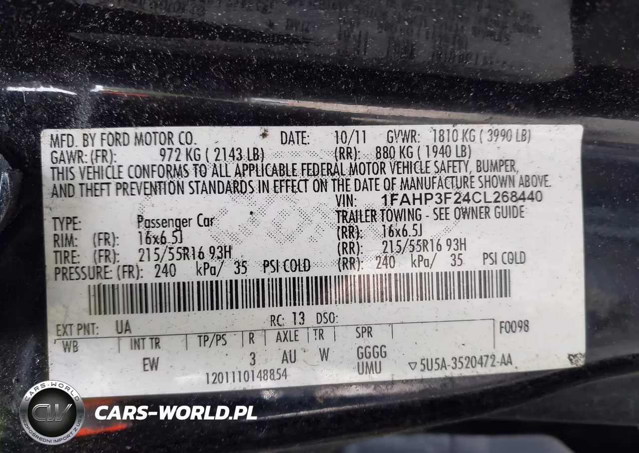 2012 Ford Focus Se VIN:1FAHP3F24CL268440 - 9