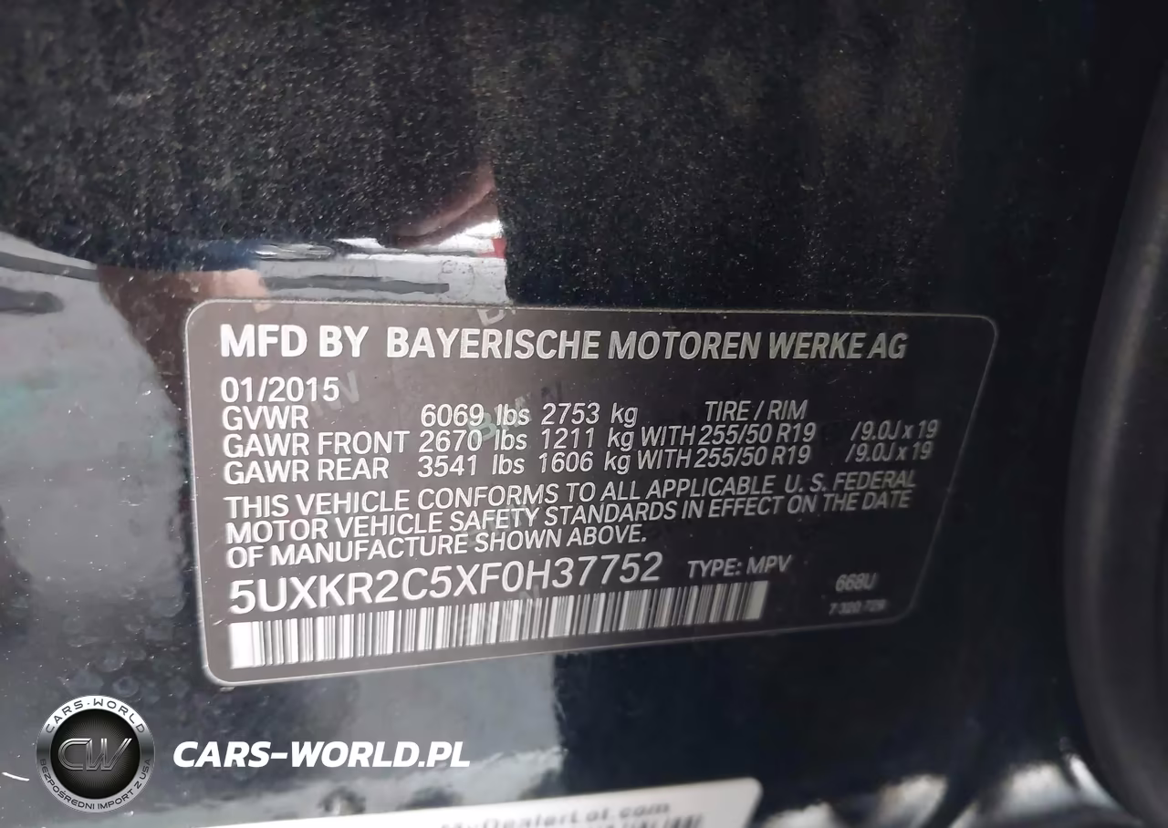 2015 BMW X5 Sdrive35I VIN:5UXKR2C5XF0H37752 - 9