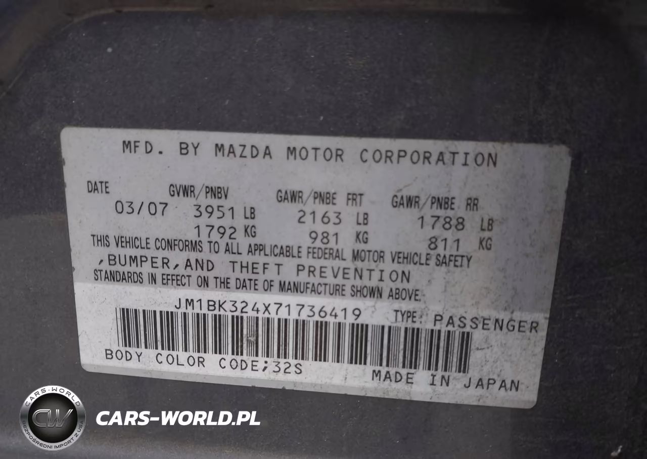 2007 Mazda Mazda3 S Touring VIN:JM1BK324X71736419 - 9
