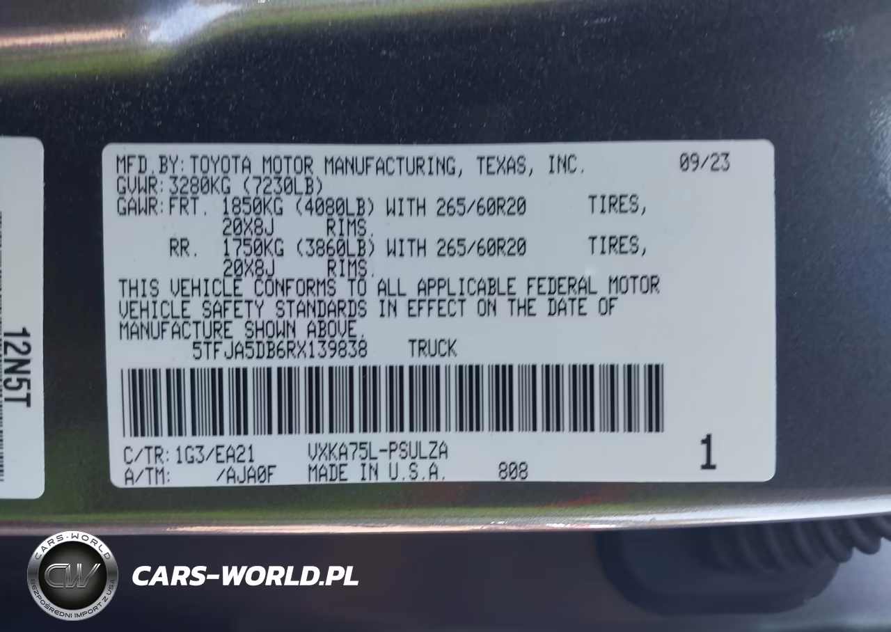 2024 Toyota Tundra Limited VIN:5TFJA5DB6RX139838 - 9