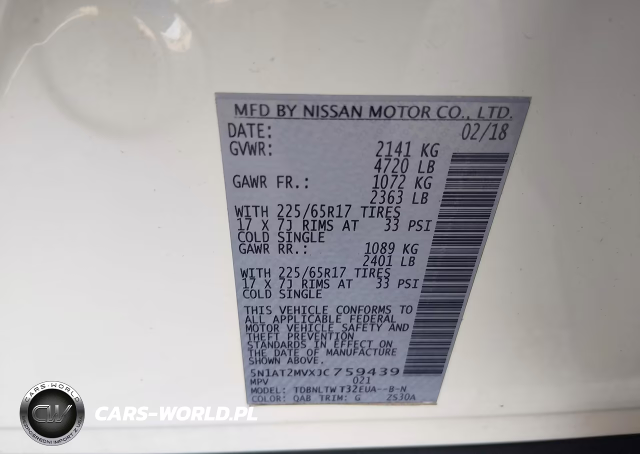 2018 Nissan Rogue Sv VIN:5N1AT2MVXJC759439 - 9