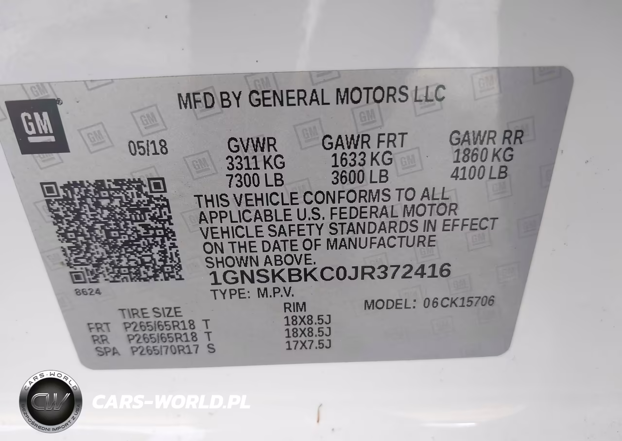 2018 Chevrolet Tahoe Lt VIN:1GNSKBKC0JR372416 - 9