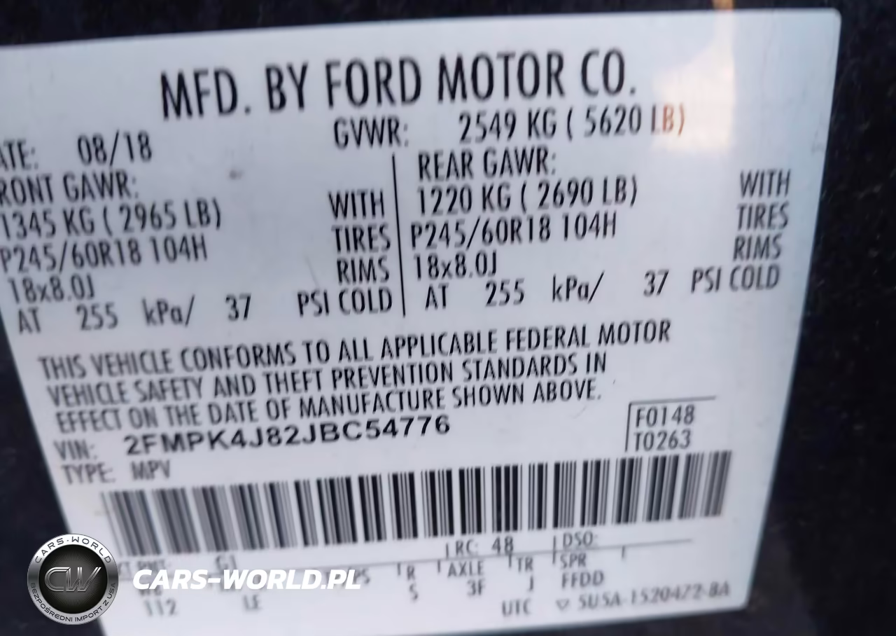 2018 Ford Edge Sel VIN:2FMPK4J82JBC54776 - 9
