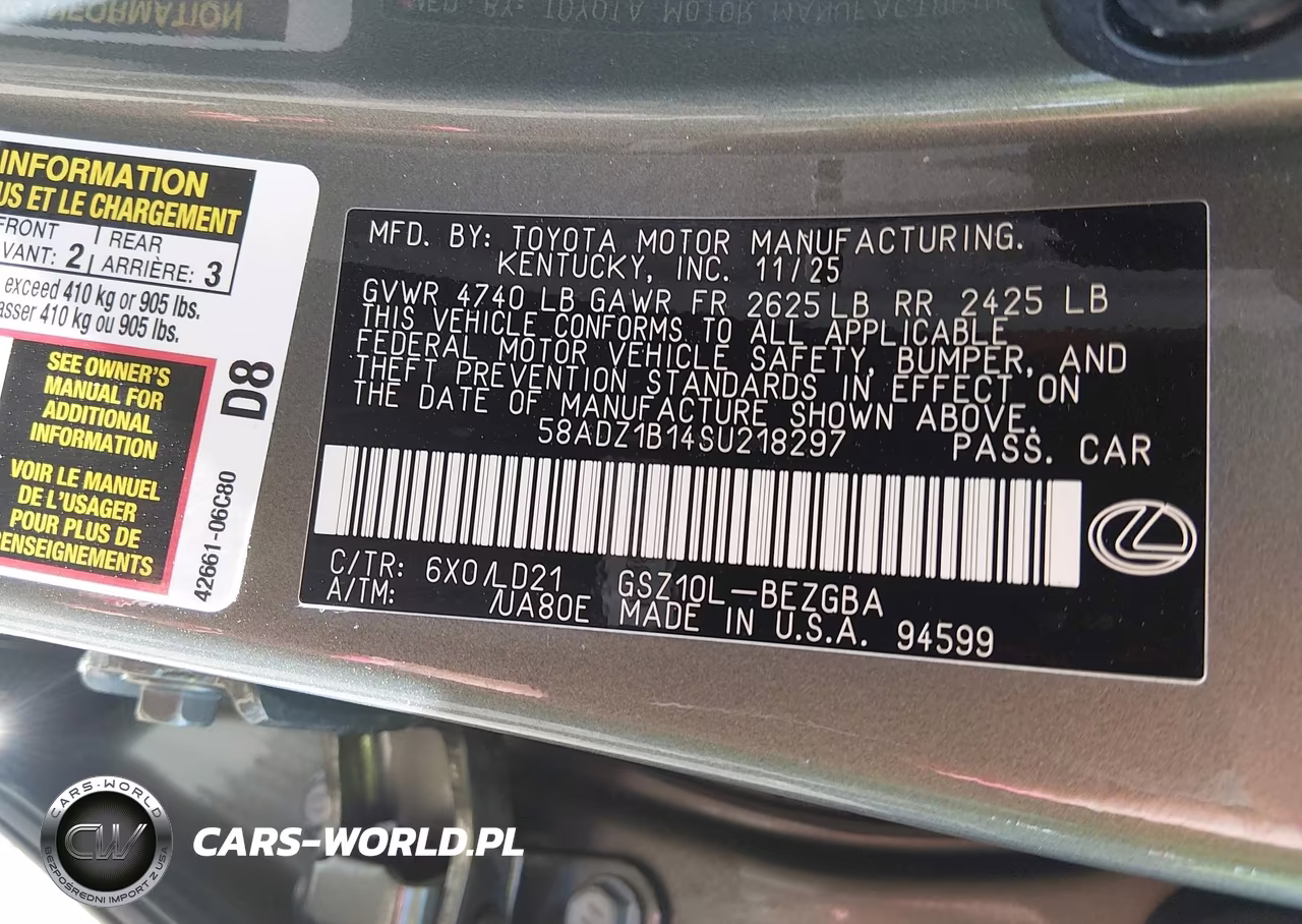 2025 Lexus Es 350 VIN:58ADZ1B14SU218297 - 9