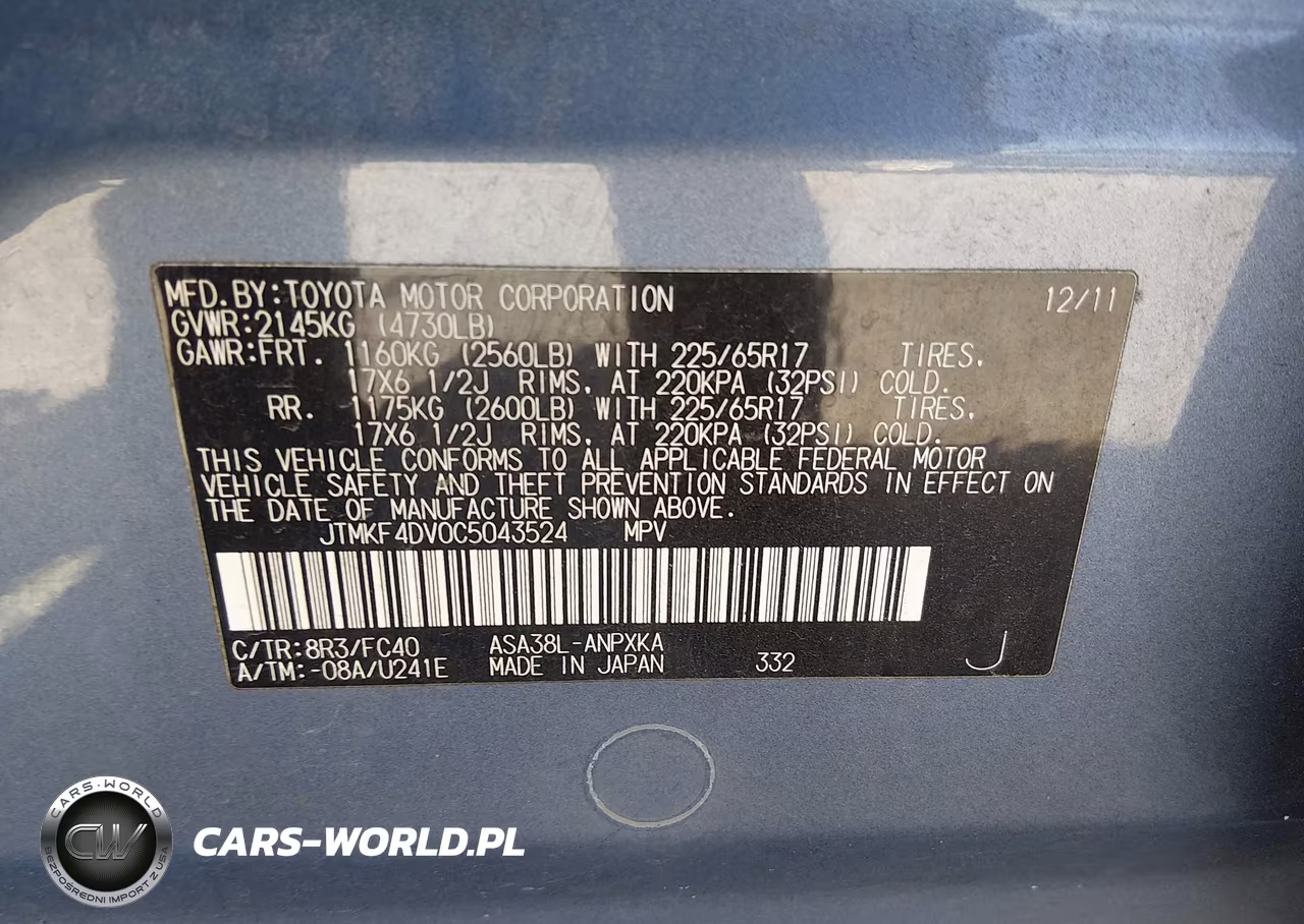 2012 Toyota Rav4 VIN:JTMKF4DV0C5043524 - 9