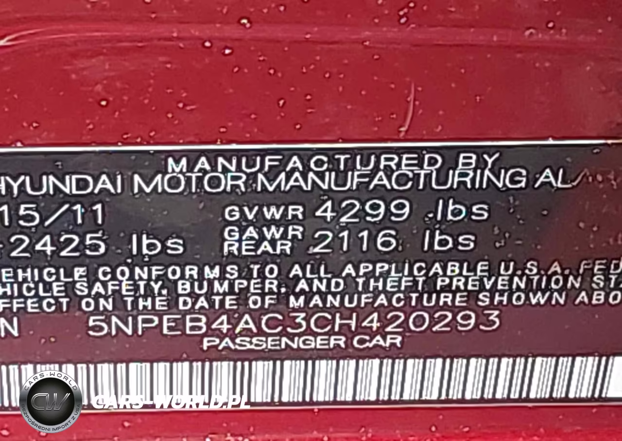 2012 Hyundai Sonata Gls VIN:5NPEB4AC3CH420293 - 9