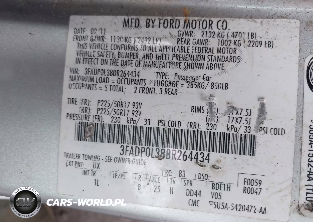 2011 Ford Fusion Hybrid VIN:3FADP0L38BR264434 - 9