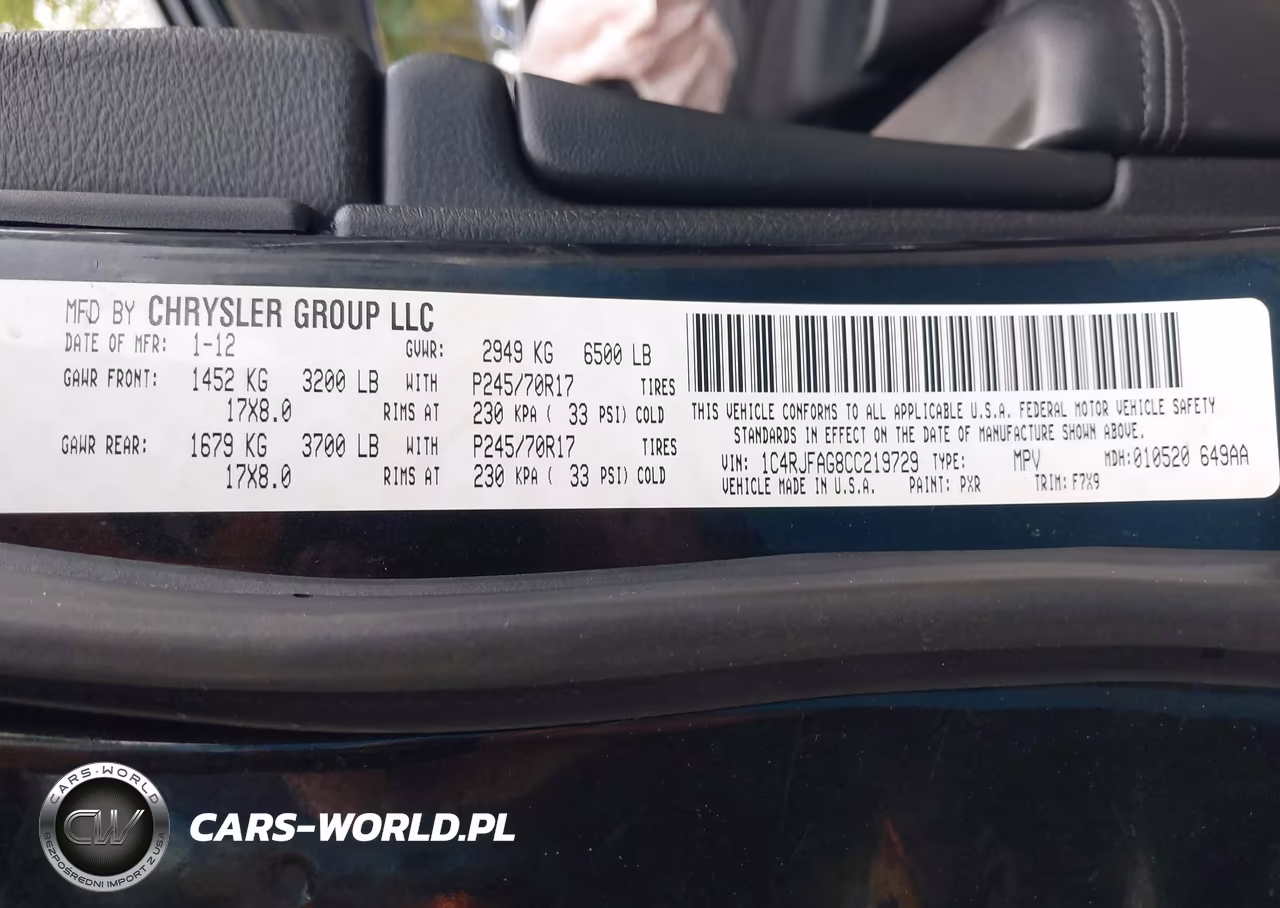 2012 Jeep Grand Cherokee Laredo VIN:1C4RJFAG8CC219729 - 9