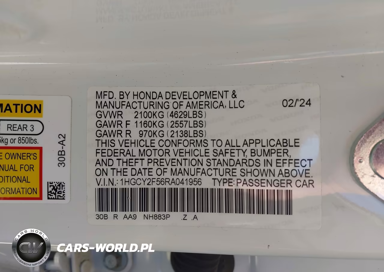 2024 Honda Accord Hybrid Sport VIN:1HGCY2F56RA041956 - 9