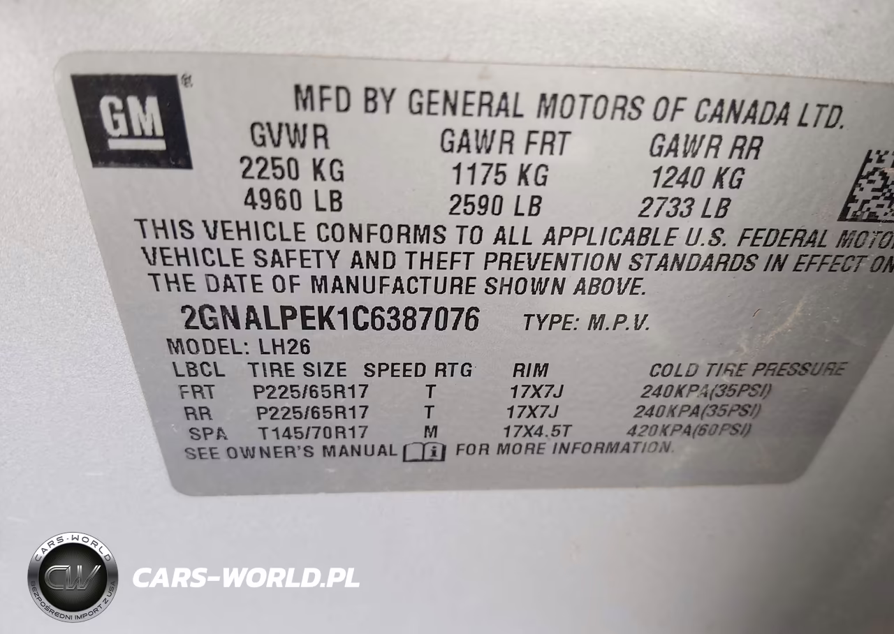 2012 Chevrolet Equinox 2Lt VIN:2GNALPEK1C6387076 - 9