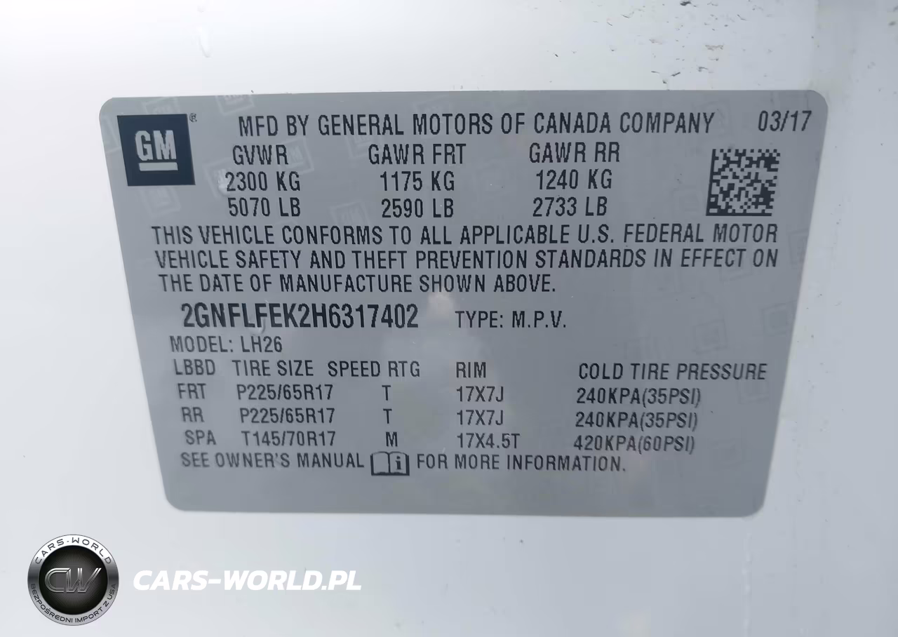 2017 Chevrolet Equinox Lt VIN:2GNFLFEK2H6317402 - 9