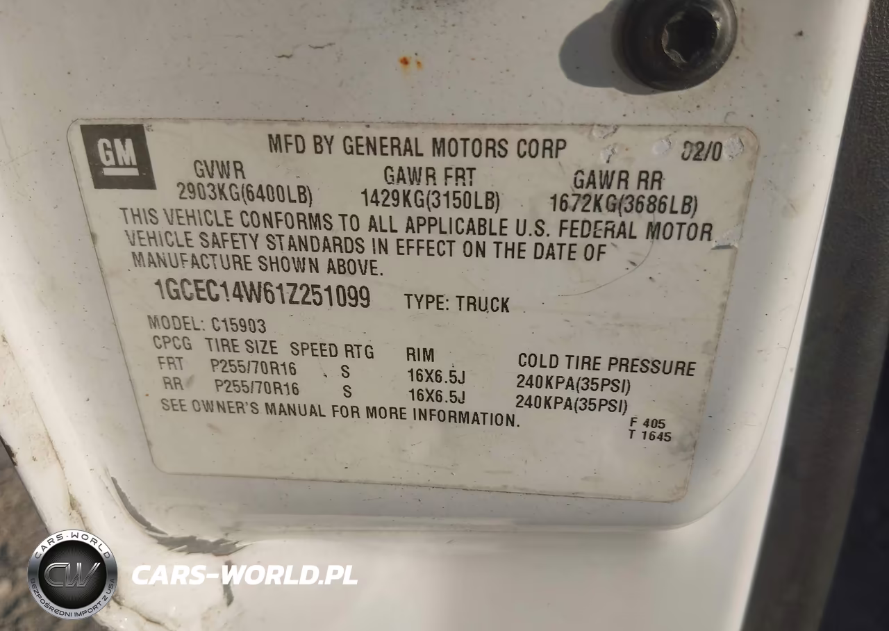 2001 Chevrolet Silverado 1500 VIN:1GCEC14W61Z251099 - 9