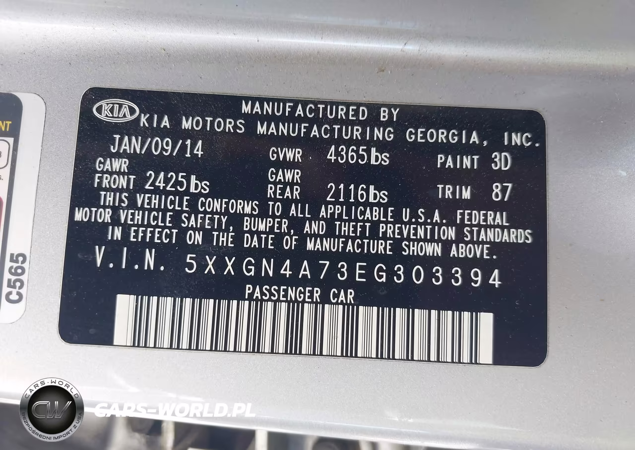 2014 Kia Optima Ex VIN:5XXGN4A73EG303394 - 9