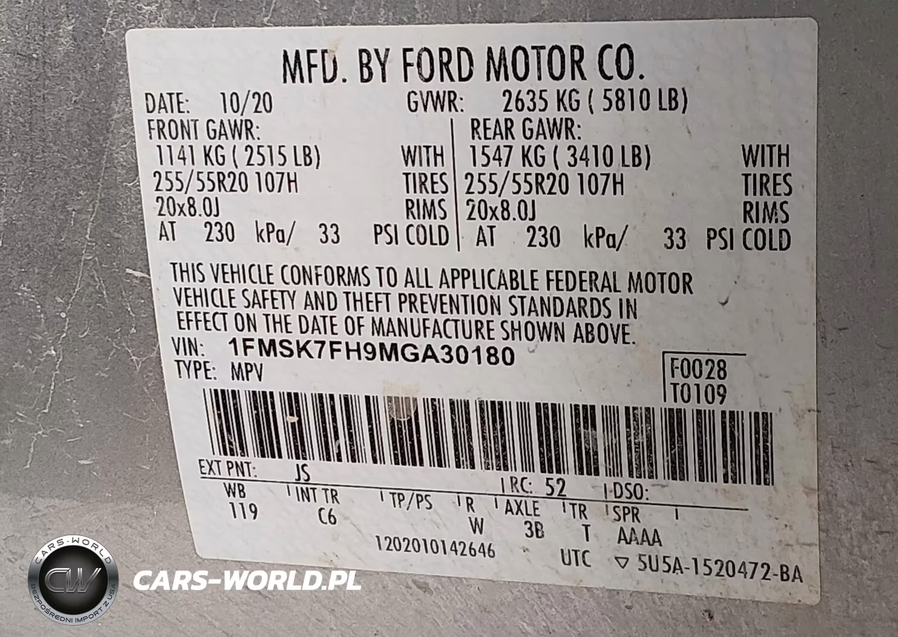 2021 Ford Explorer Limited VIN:1FMSK7FH9MGA30180 - 9