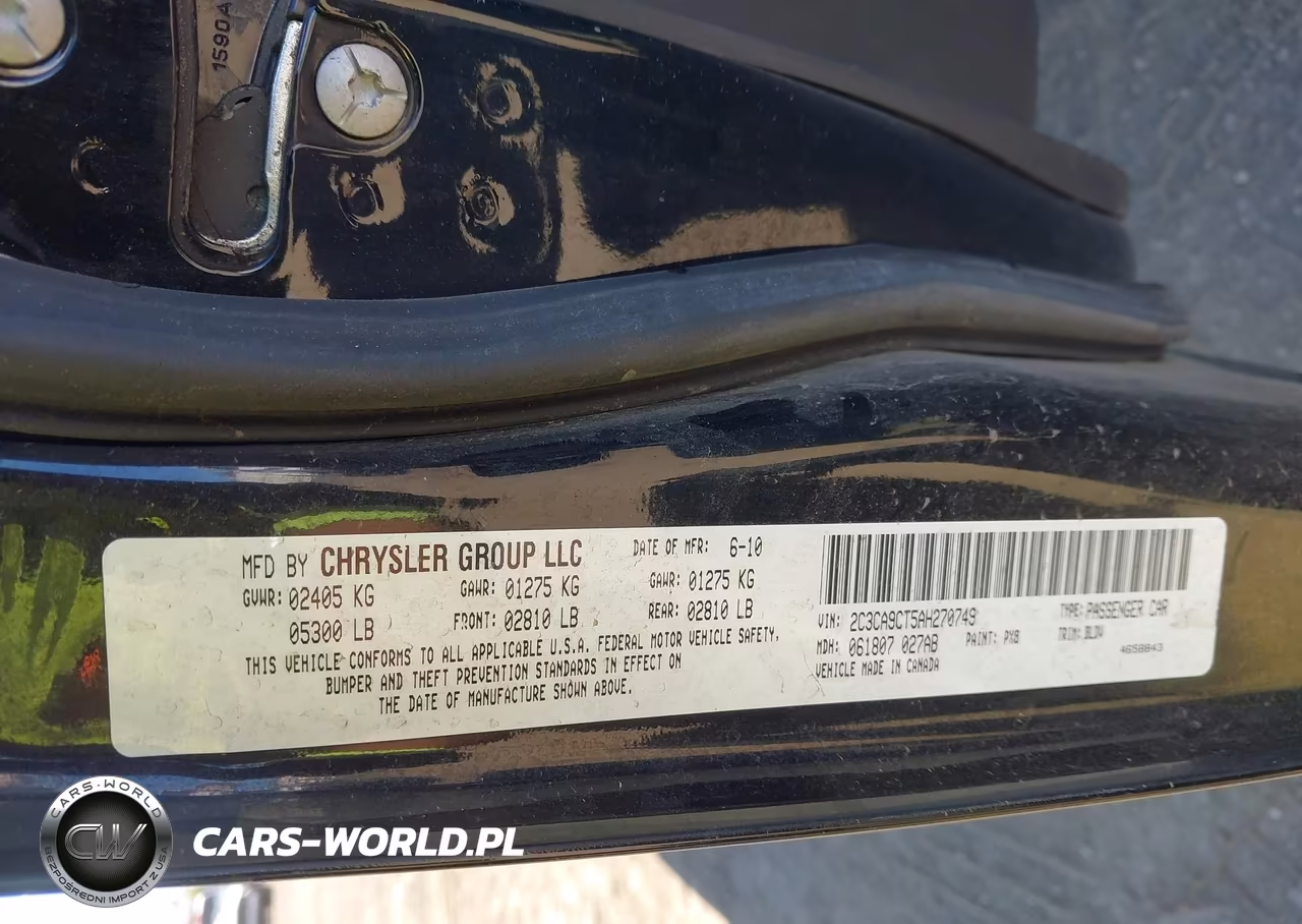 2010 Chrysler 300C V8 VIN:2C3CA9CT5AH270749 - 9