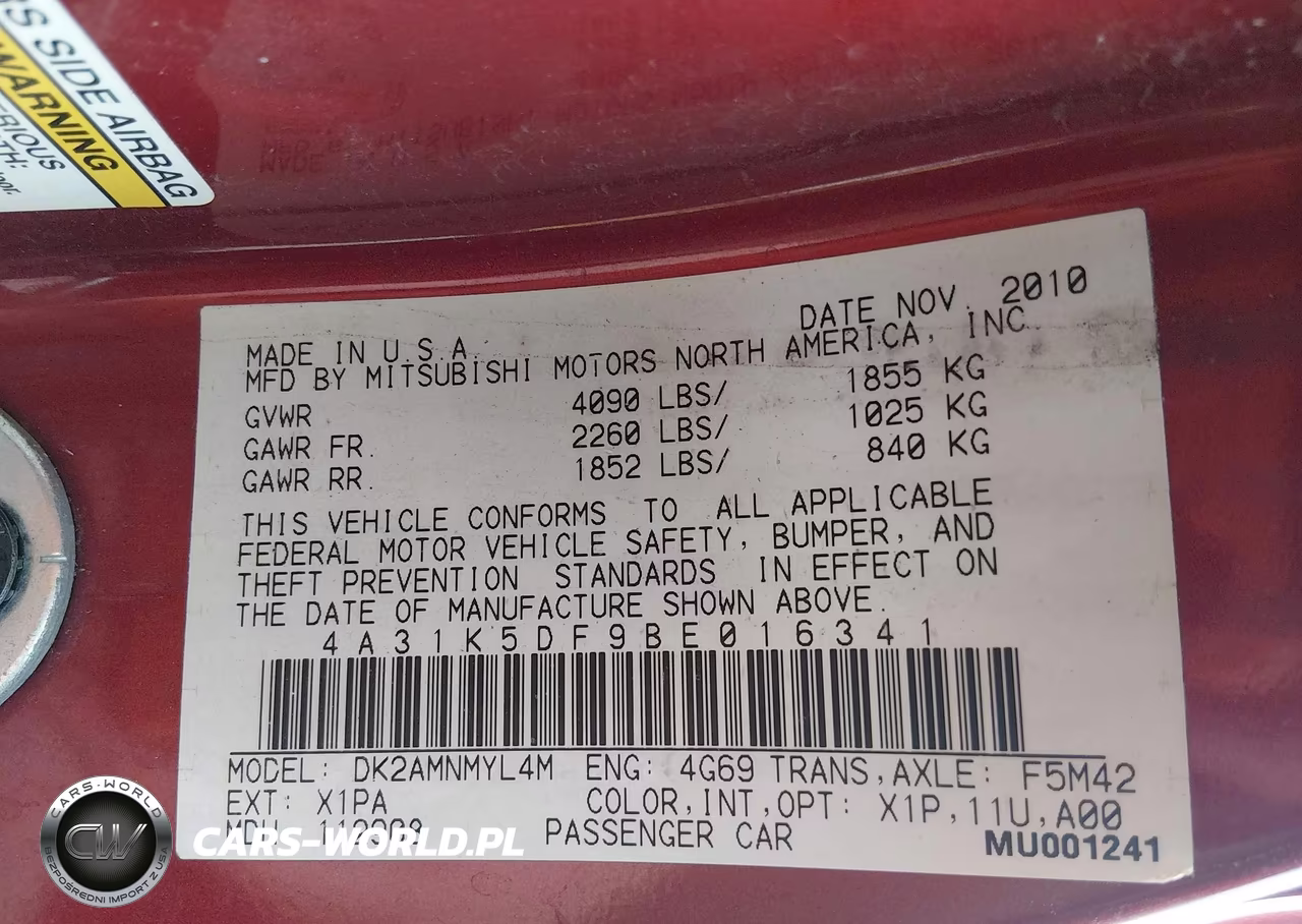 2011 Mitsubishi Eclipse Gs-Gs Sport VIN:4A31K5DF9BE016341 - 9