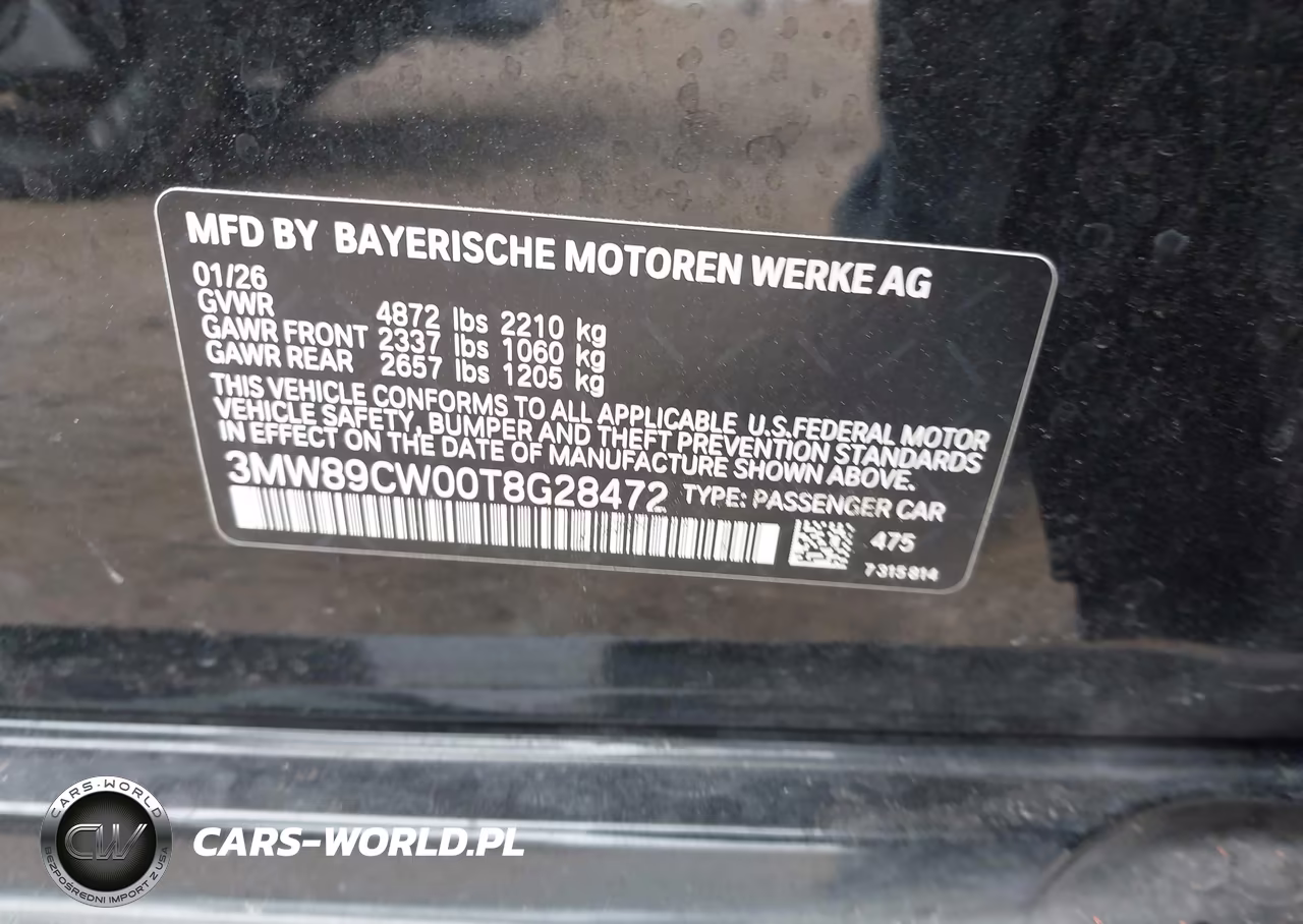 2026 BMW 330I xDrive Na VIN:3MW89CW00T8G28472 - 9