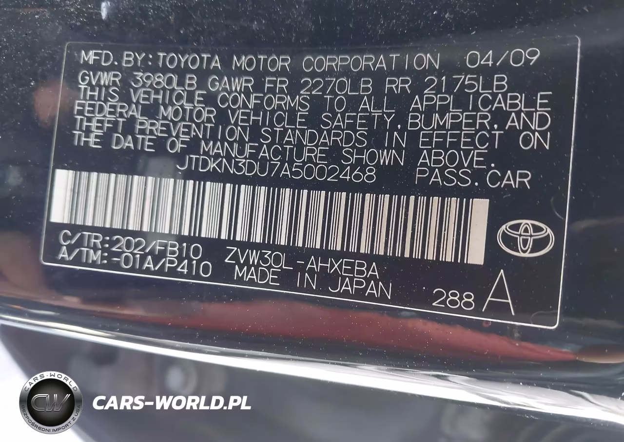 2010 Toyota Prius Ii VIN:JTDKN3DU7A5002468 - 9