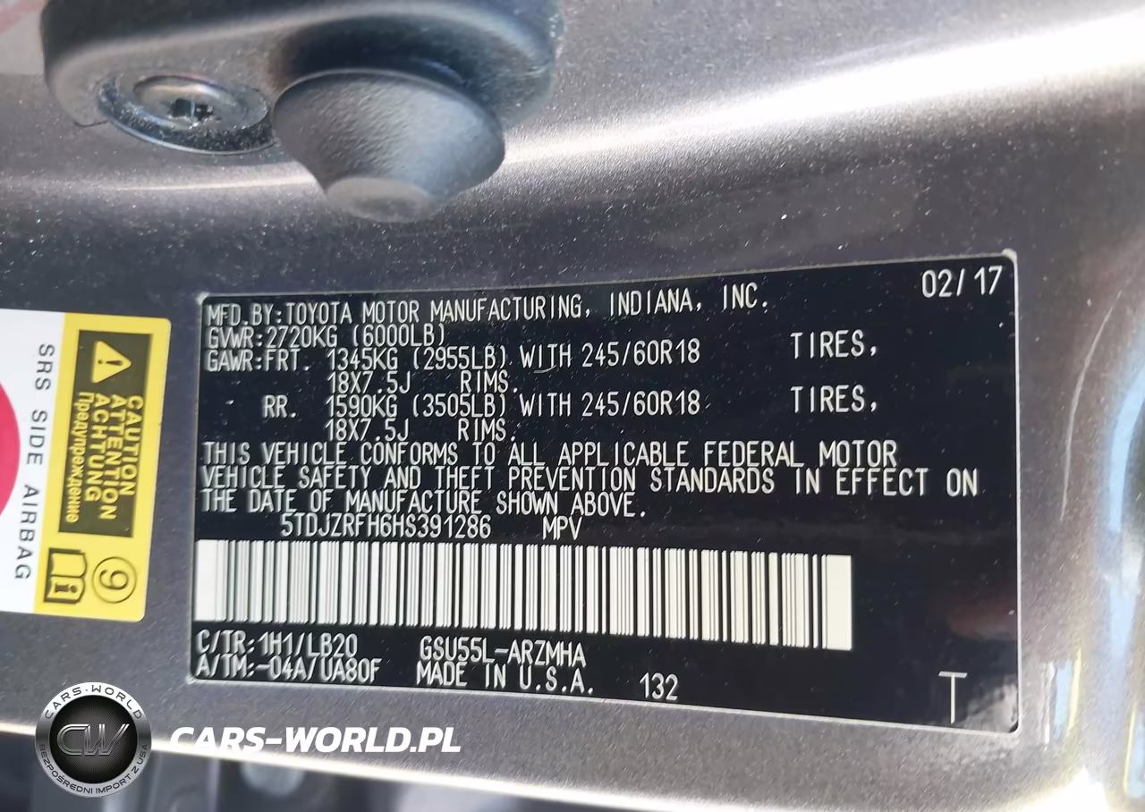 2017 Toyota Highlander Xle VIN:5TDJZRFH6HS391286 - 9