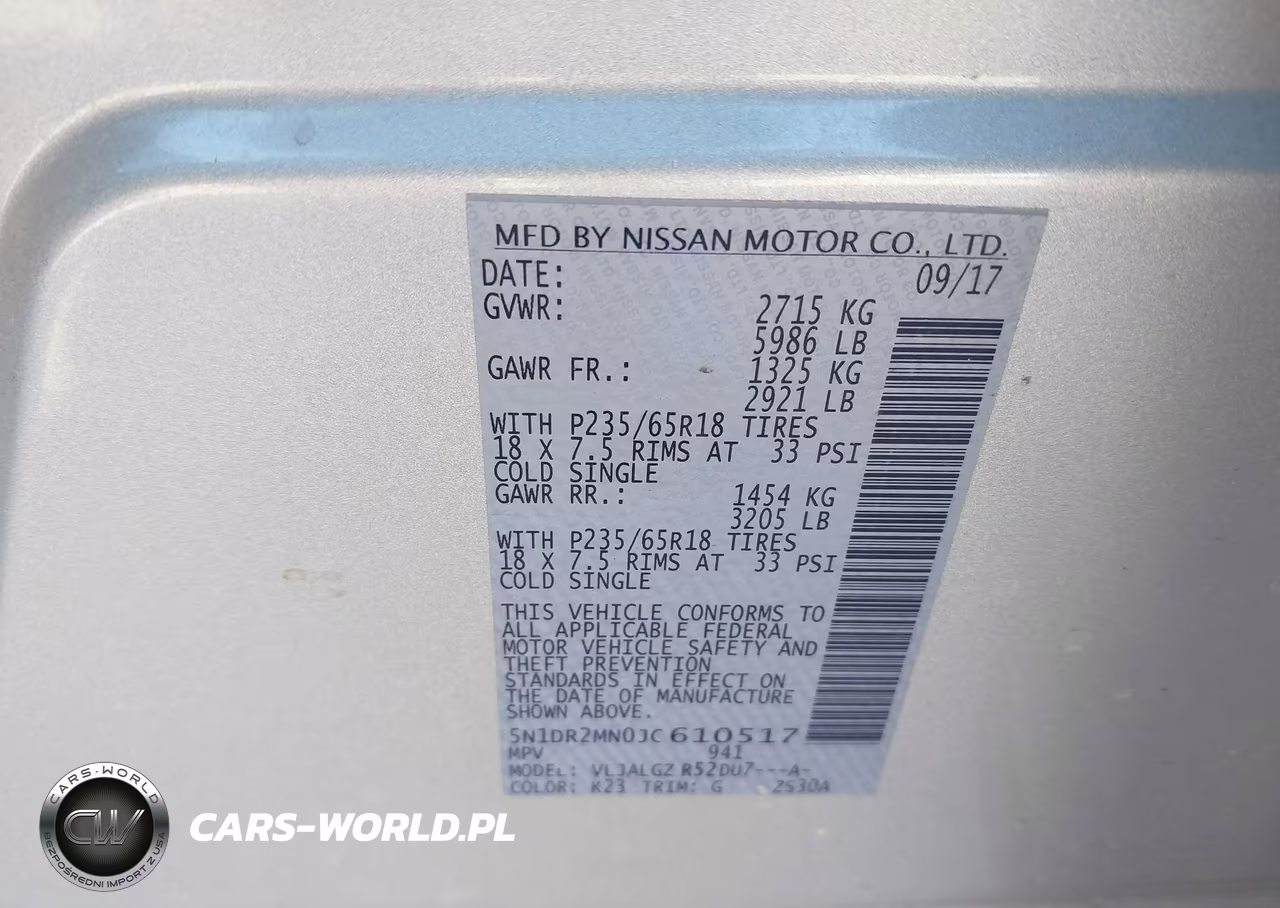 2018 Nissan Pathfinder Sl VIN:5N1DR2MN0JC610517 - 9