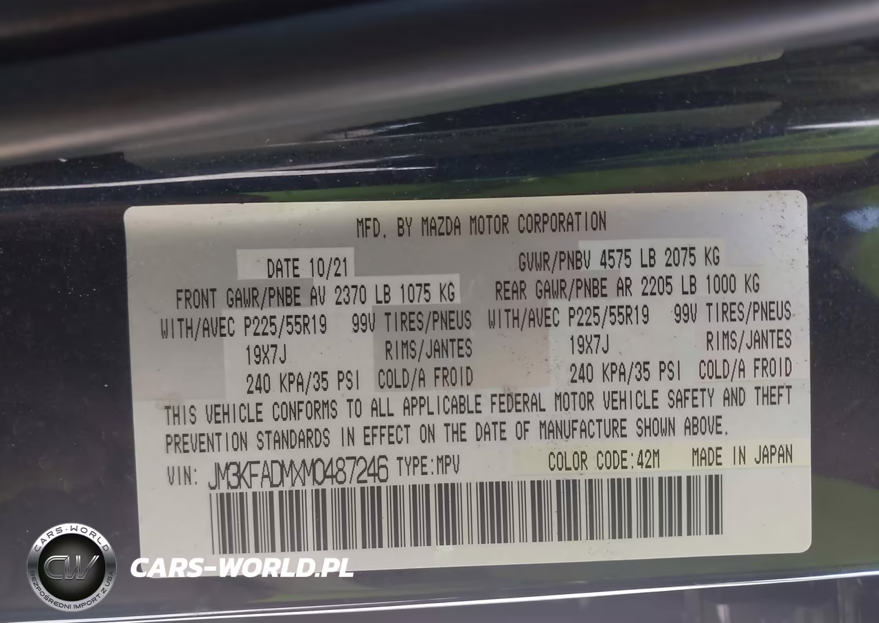 2021 Mazda Cx-5 Grand Touring VIN:JM3KFADMXM0487246 - 9