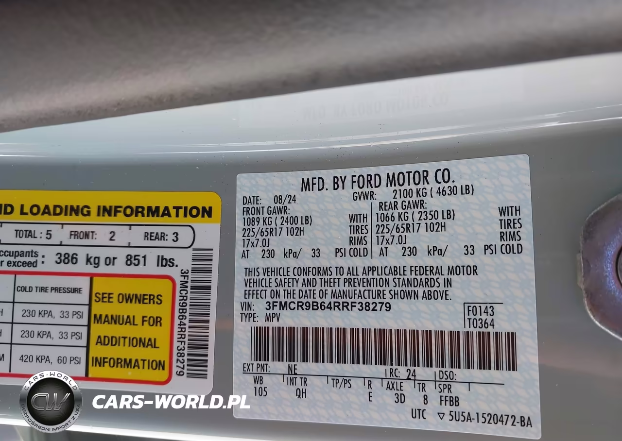 2024 Ford Bronco Sport Big Bend VIN:3FMCR9B64RRF38279 - 9